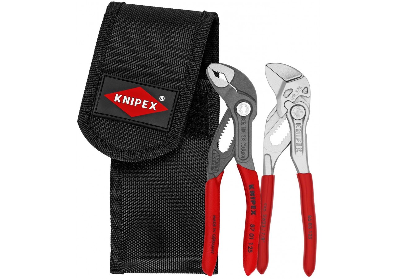 Pochette ceinture à outils avec lot de 2 mini-pinces : 87 01 125 et 86 03 125 - Knipex - 002072V04
