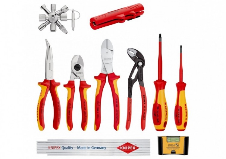 Jeu d'extension pour assortiments électricité 10 outils - 5 outils isolés 1000V - Knipex - 002090V01