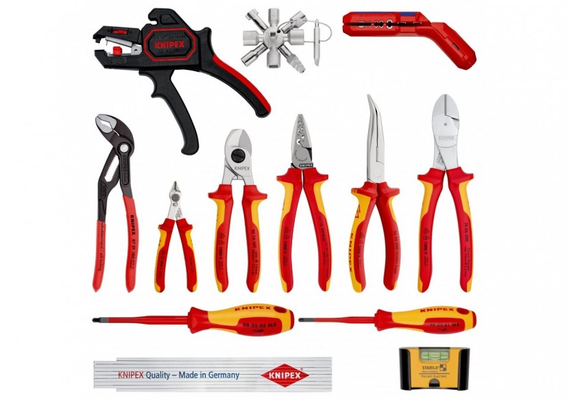 Jeu d'extension pour assortiments électricité 13 outils - 7 outils isolés 1000V - Knipex - 002090V02