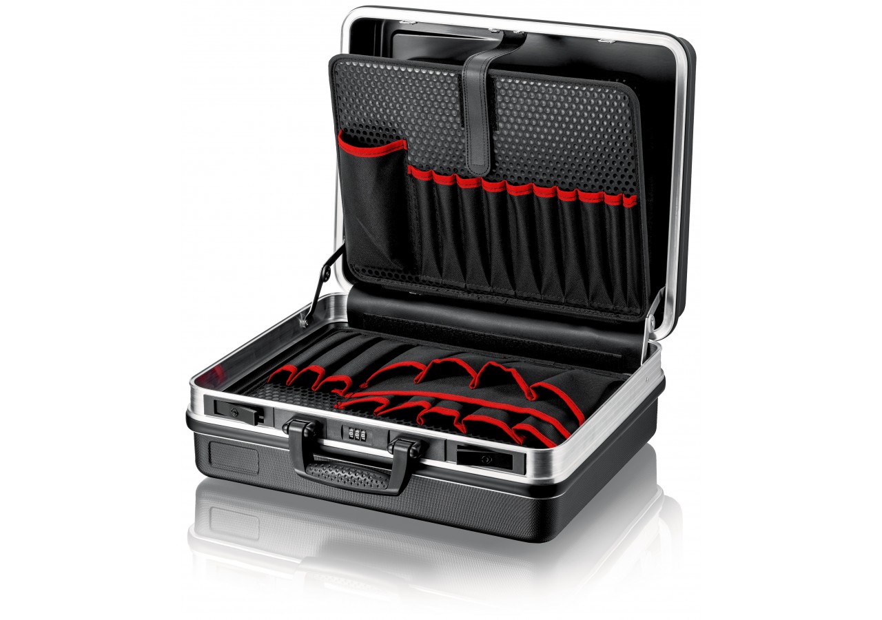 Mallette à outils "Basic" vide - Coque en ABS résistant - 41 compartiments - Knipex - 002105LE