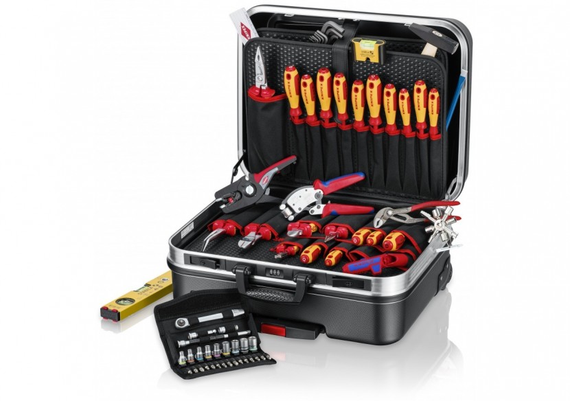 Mallette ElectroPlus "Big Basic Move" 68 outils Roulettes / Poignée téléscopique - Knipex - 002106