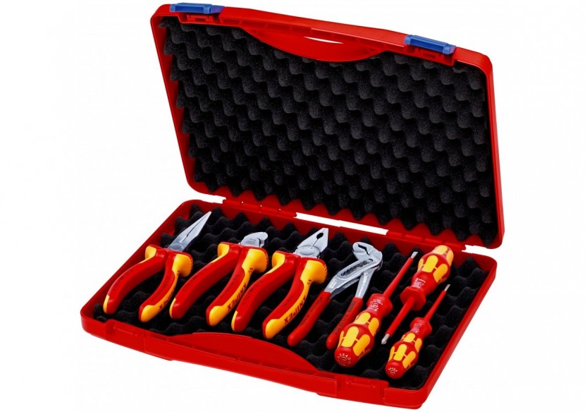 Coffret compact pour installateurs électriques composé de 4 pinces / 3 tournevis - Knipex - 002115
