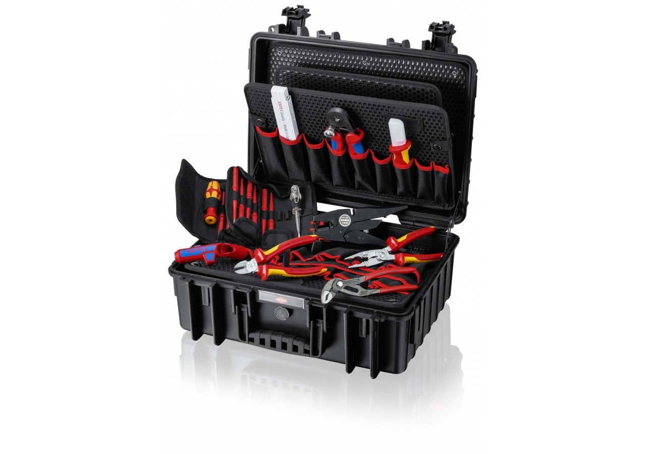 Mallette à outils "Robust23" Électro 25 outils - Antichoc Etanche poussière/eau - Knipex - 002135