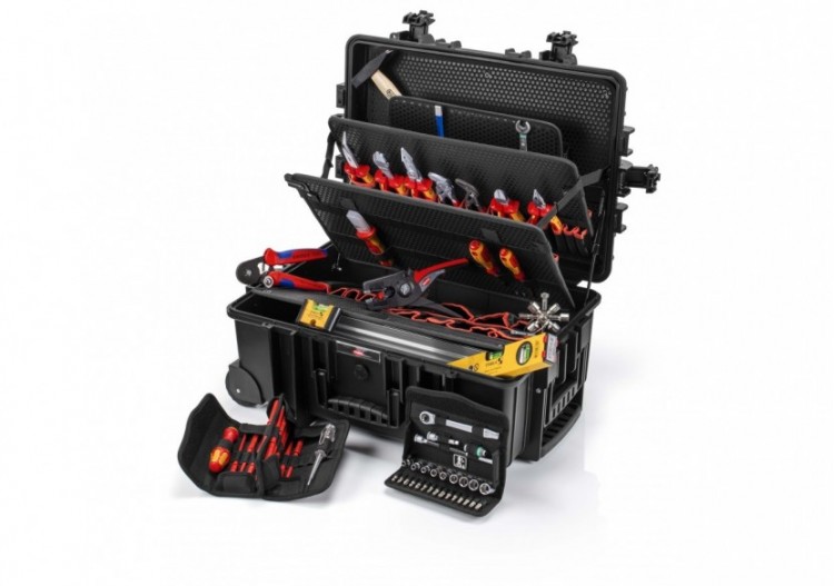Mallette à outils "Robust45" Électro 63 outils - Antichoc Etanche poussière/eau - Knipex - 002137