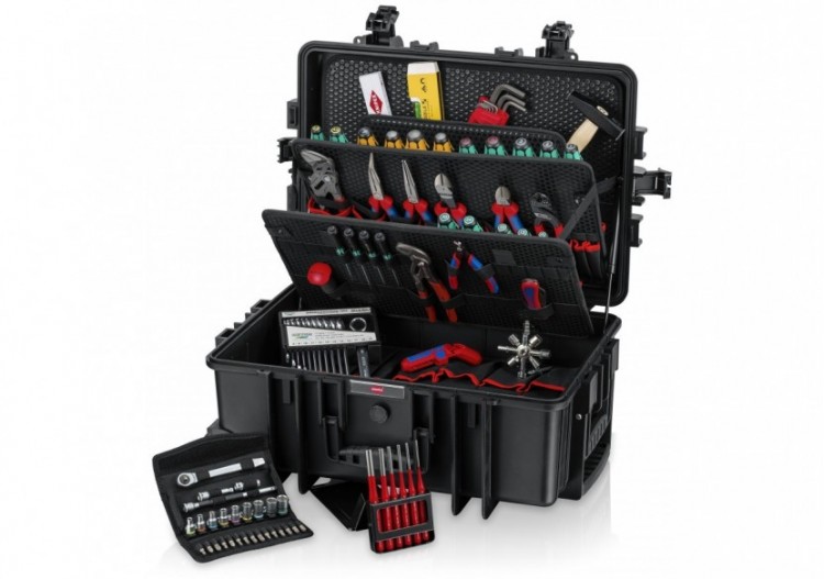 Mallette "Robust45 Move" 90 outils Roulettes et poignée téléscopique - Knipex - 002137M