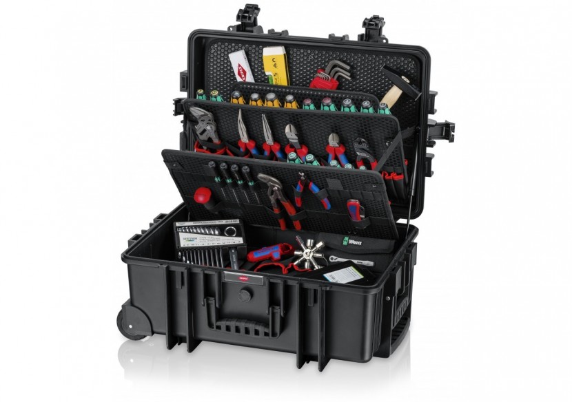 Mallette "Robust45 Move" 90 outils Roulettes et poignée téléscopique - Knipex - 002137M