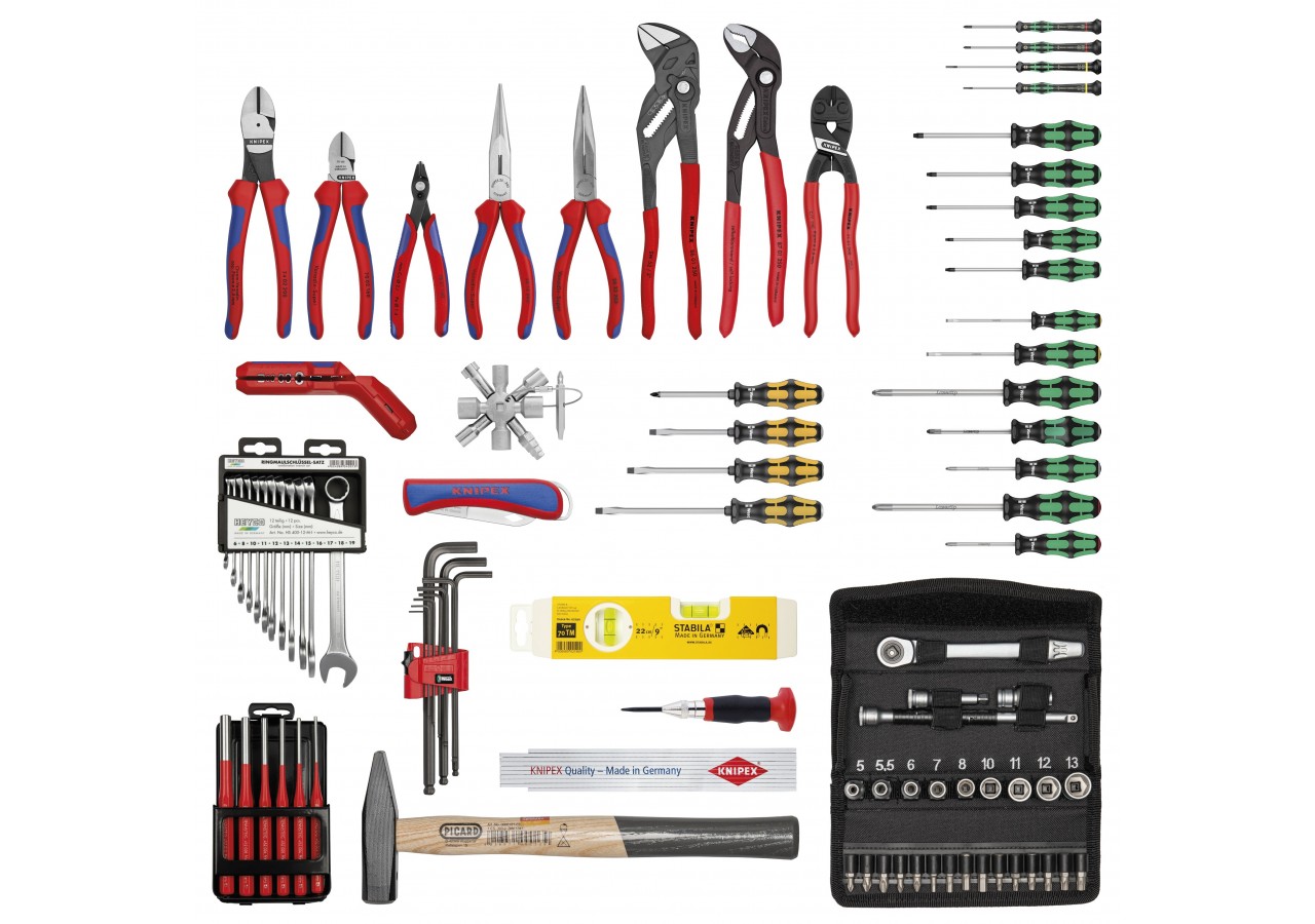 Mallette "Robust45 Move" 90 outils Roulettes et poignée téléscopique - Knipex - 002137M