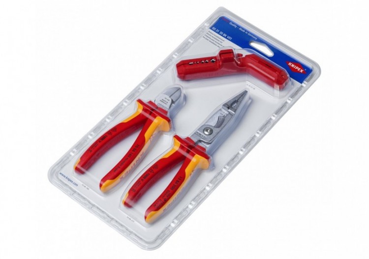 Lot de 3 outils Electricien Outil à dégainer Pince coupante Pince multifonction - Knipex - 003130BKV01 2
