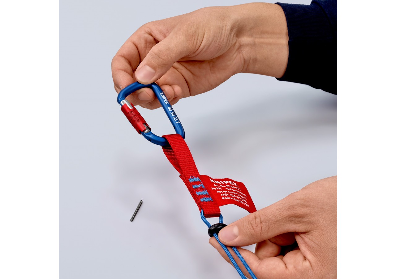 Mousquetons x 2 - La molette verrouillée empêche l'ouverture accidentelle - Knipex - 005003TBK