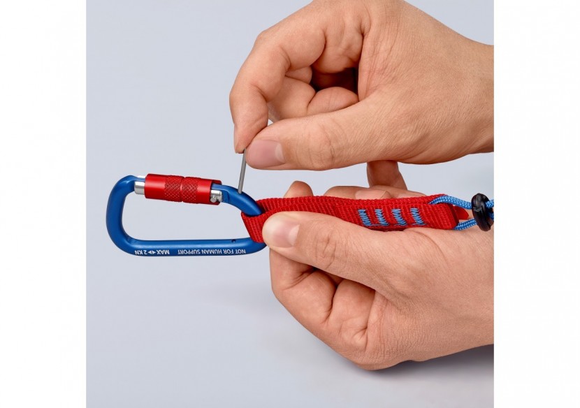 Mousquetons x 2 - La molette verrouillée empêche l'ouverture accidentelle - Knipex - 005003TBK