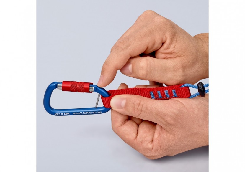 Mousquetons x 2 - La molette verrouillée empêche l'ouverture accidentelle - Knipex - 005003TBK