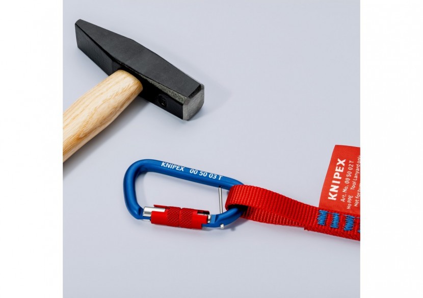 Mousquetons x 2 - La molette verrouillée empêche l'ouverture accidentelle - Knipex - 005003TBK