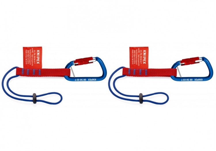 Lot de 2 adaptateurs boucle en sangle plate cousue avec cordon cousu et stoppeur - Knipex - 005006TBK