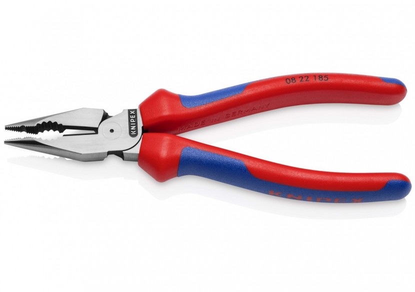 Pince universelle multifonctions 185mm avec tranchant - Bi-matière - Knipex - 0822185