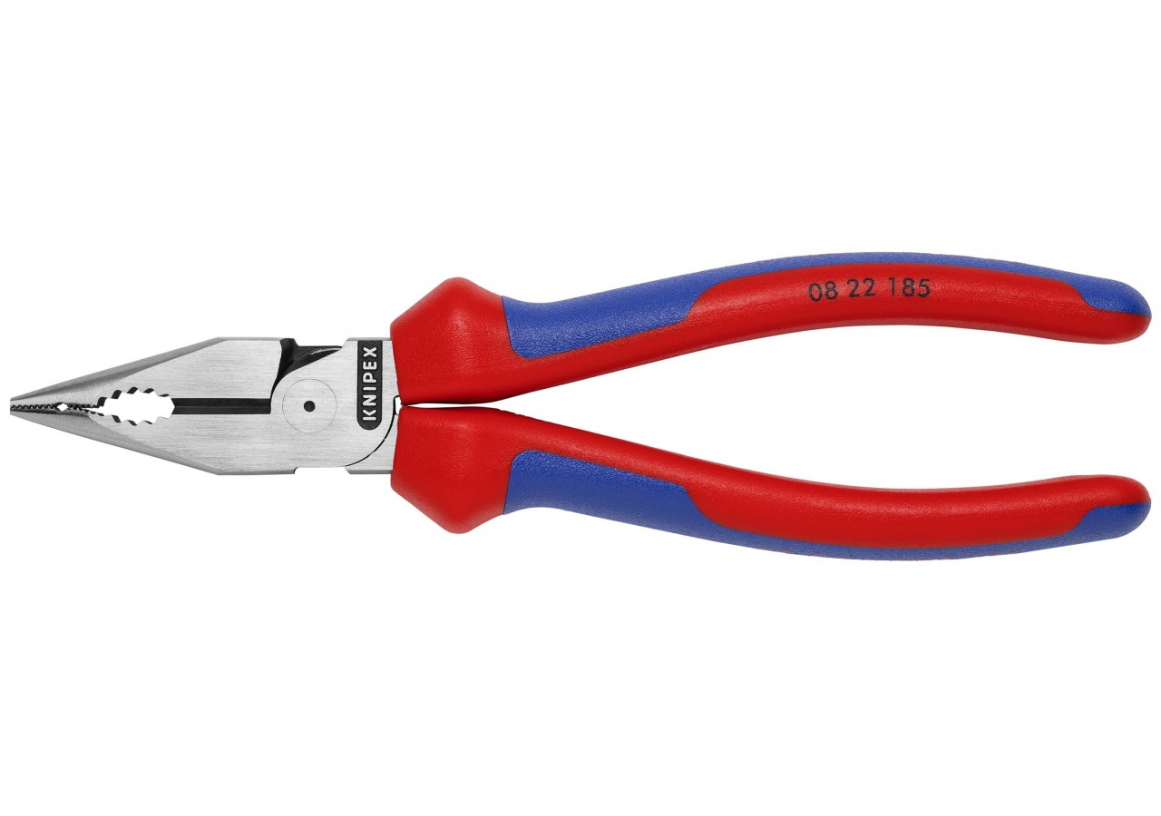 Pince universelle multifonctions 185mm avec tranchant - Bi-matière - Knipex - 0822185
