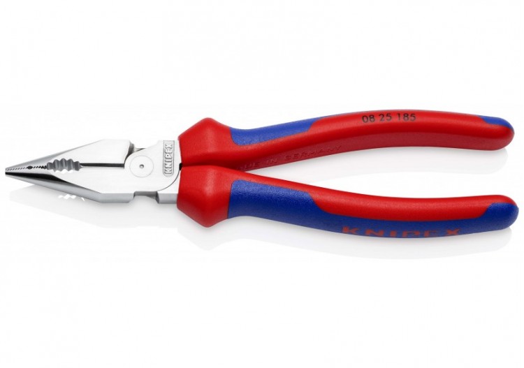 Pince universelle multifonctions 185mm avec tranchant - Bi-matière - Knipex - 0825185