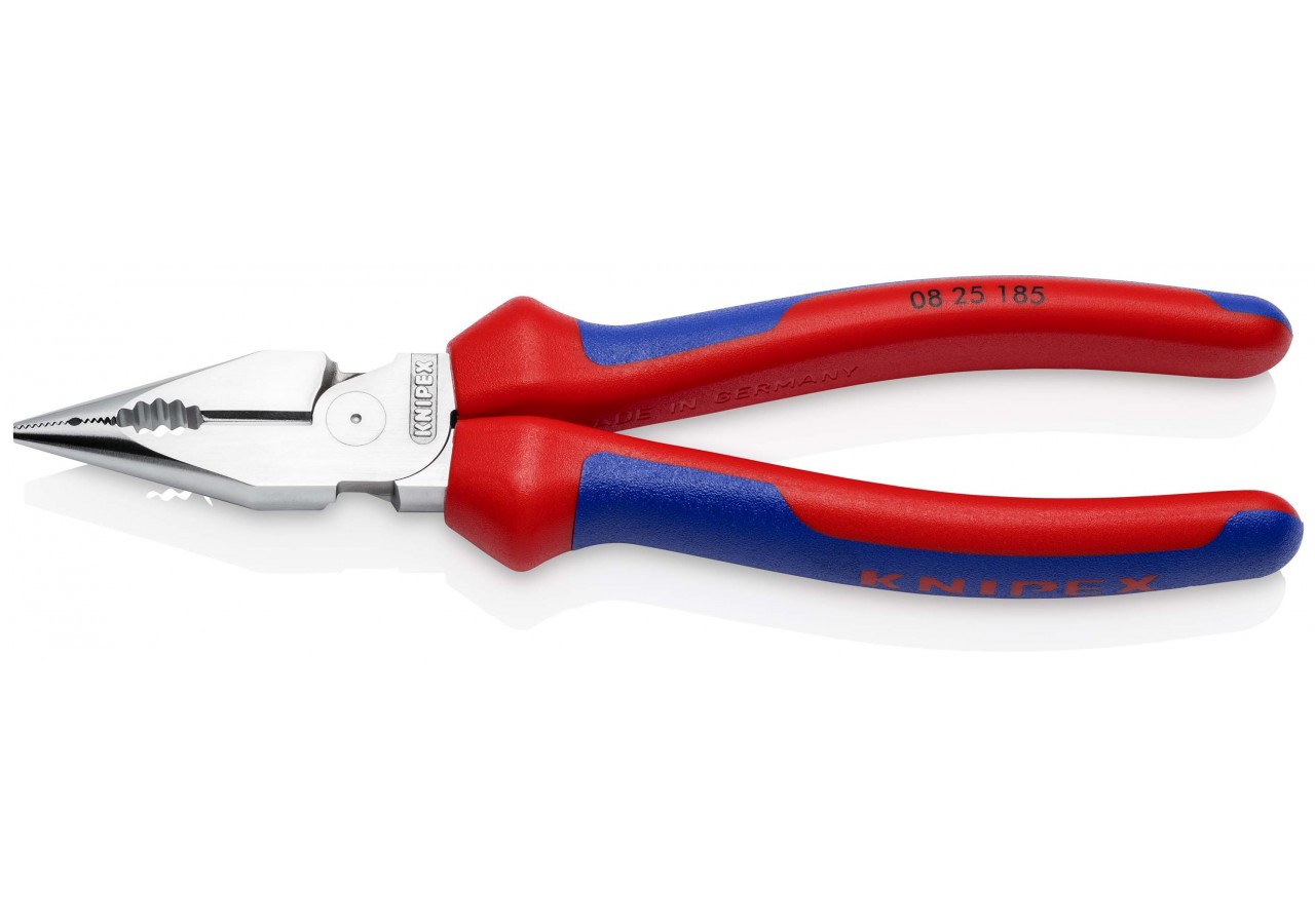 Pince universelle multifonctions 185mm avec tranchant - Bi-matière - Knipex - 0825185