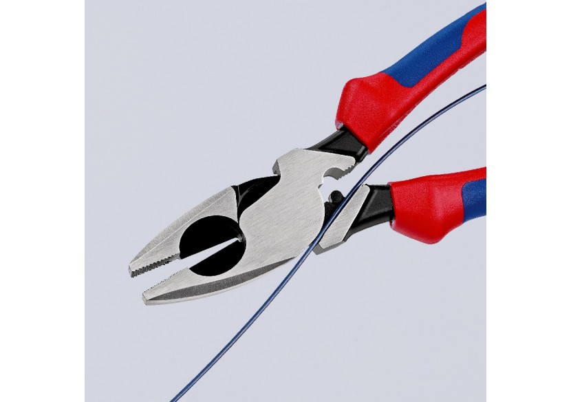 Pince universelle "Linesman's" 240mm avec tranchant et sertissage - Bi-matière - Knipex - 0912240