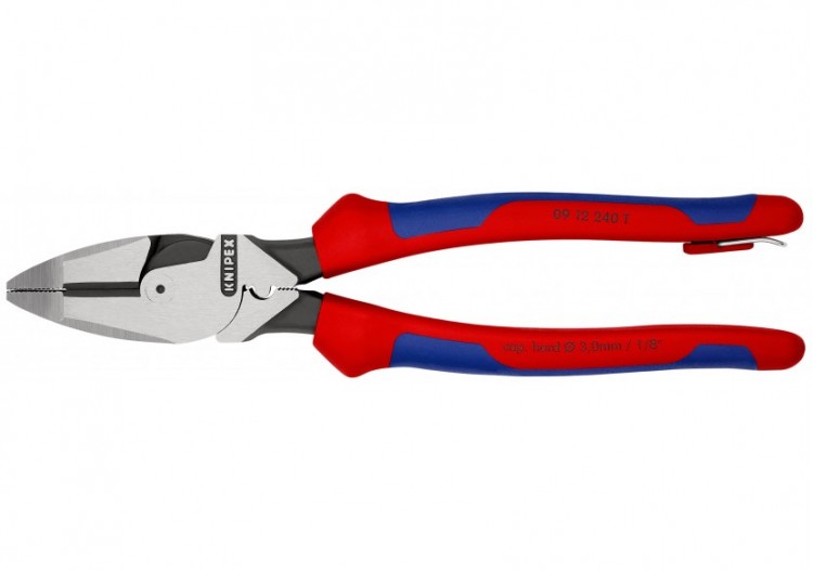 Pince "Linesman's" 240mm avec tranchant et sertissage - Bi-matière - Antichute - Knipex - 0912240T 2