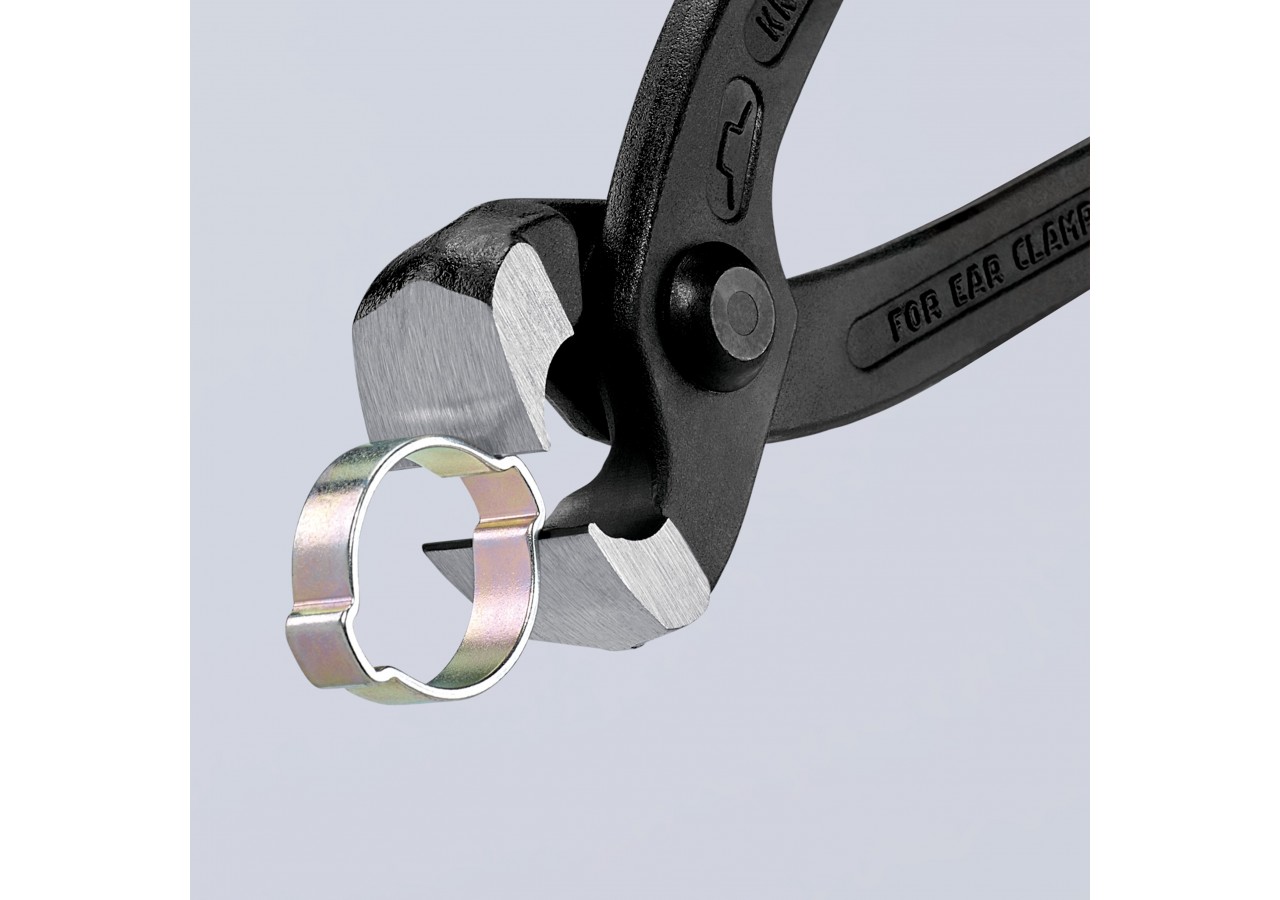 Pince frontale pour collier de serrage 220mm - Gainage PVC - Atramentisée noire - Knipex - 1098I220