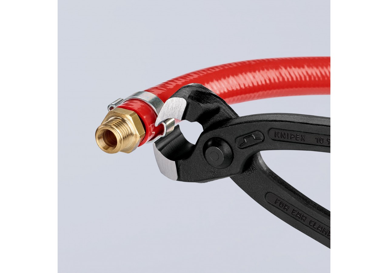Pince frontale pour collier de serrage 220mm - Gainage PVC - Atramentisée noire - Knipex - 1098I220