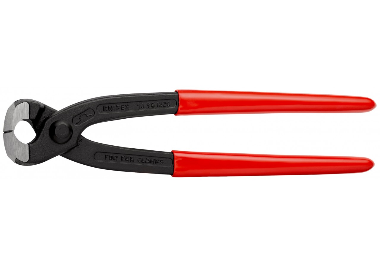 Pince frontale pour collier de serrage 220mm - Gainage PVC - Atramentisée noire - Knipex - 1098I220