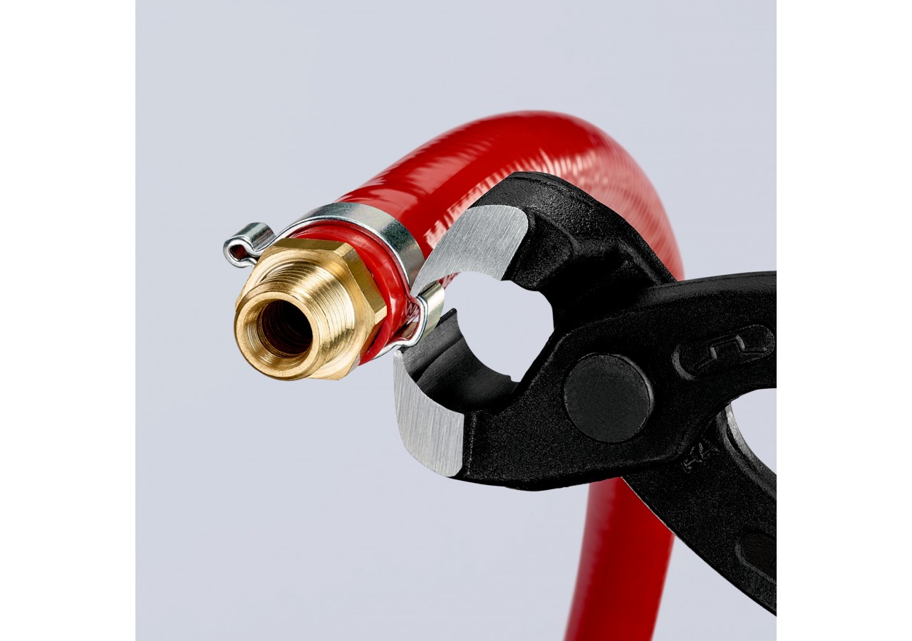 Pince frontale pour collier de serrage 220mm - Gainage PVC - Atramentisée noire - Knipex - 1098I220