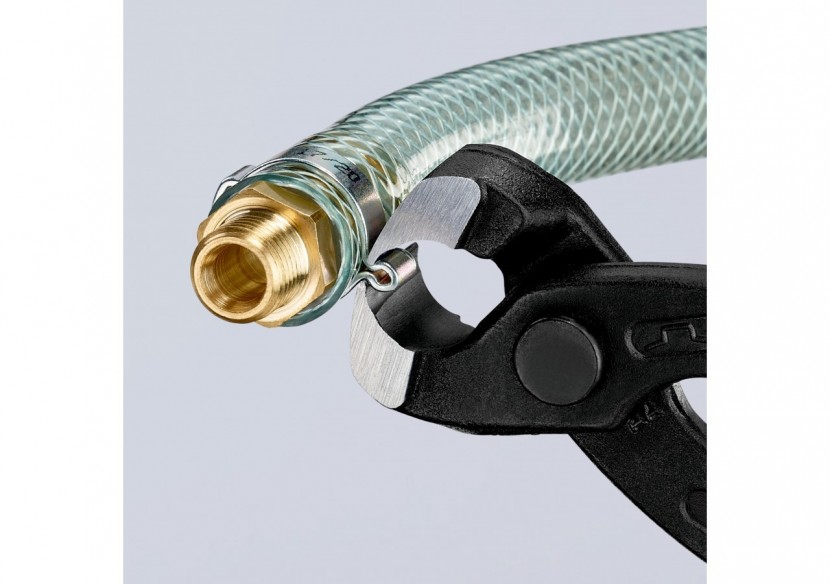 Pince frontale pour collier de serrage 220mm - Gainage PVC - Atramentisée noire - Knipex - 1098I220