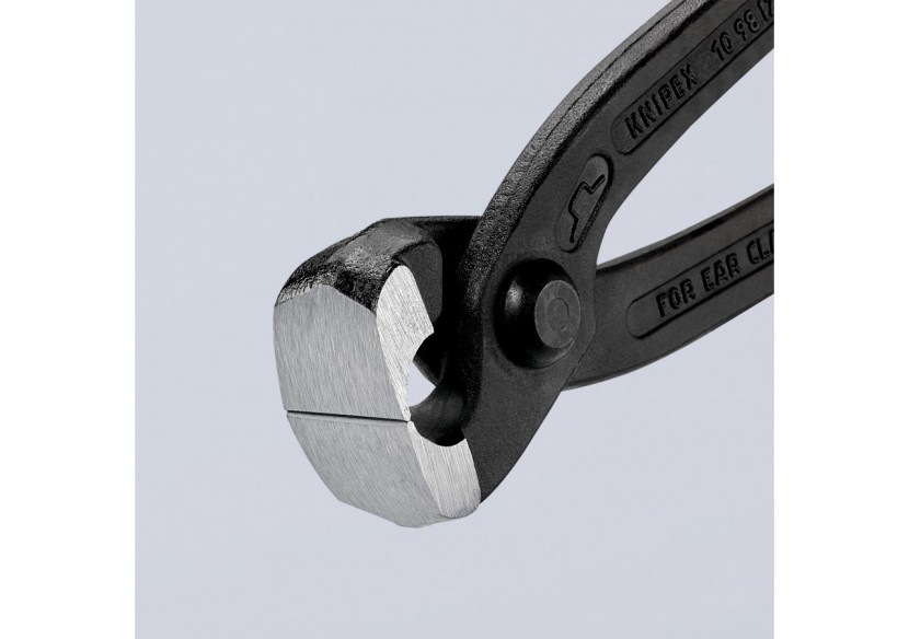 Pince frontale pour collier de serrage 220mm - Gainage PVC - Atramentisée noire - Knipex - 1098I220