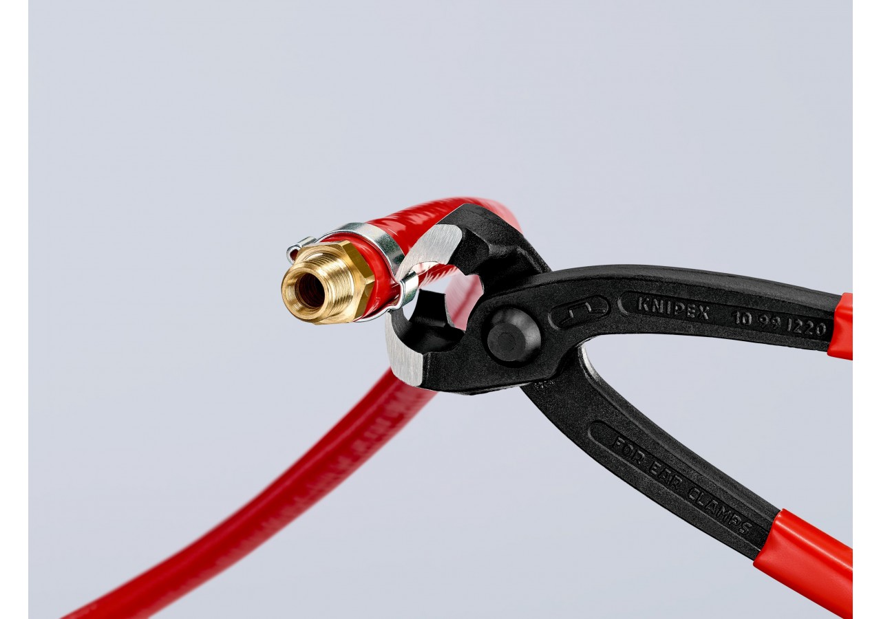 Pince frontale et latérale pour collier de serrage 220mm - Gainage PVC - Knipex - 1099I220