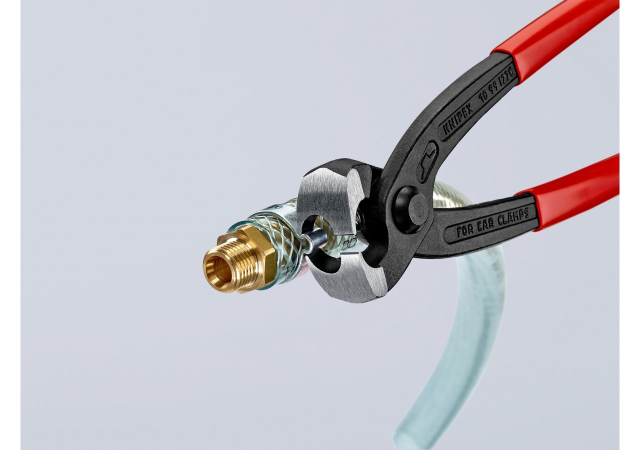 Pince frontale et latérale pour collier de serrage 220mm - Gainage PVC - Knipex - 1099I220