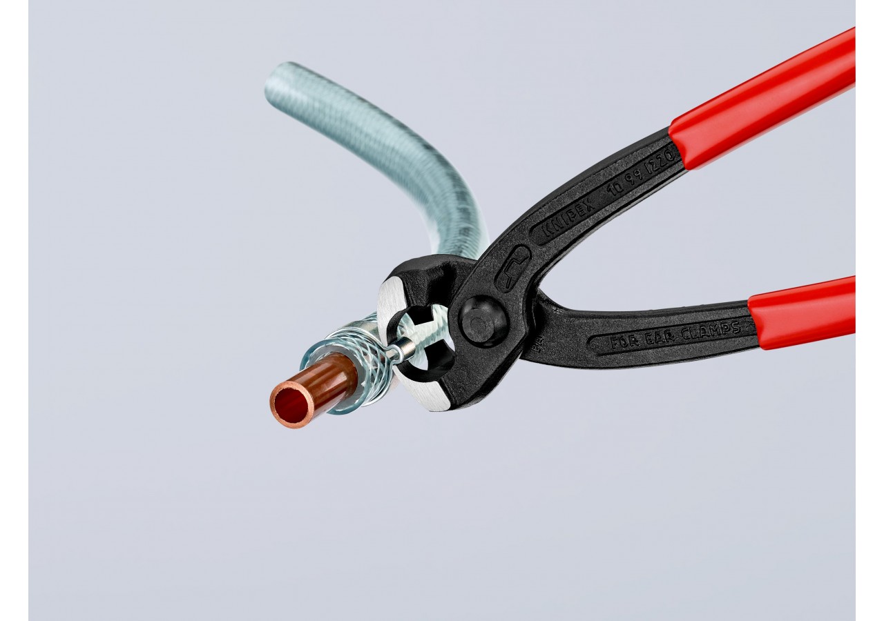 Pince frontale et latérale pour collier de serrage 220mm - Gainage PVC - Knipex - 1099I220