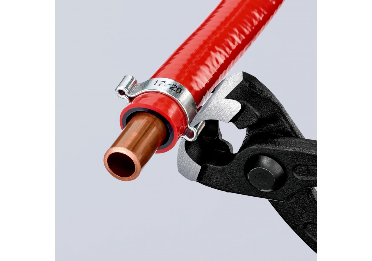 Pince frontale et latérale pour collier de serrage 220mm - Gainage PVC - Knipex - 1099I220