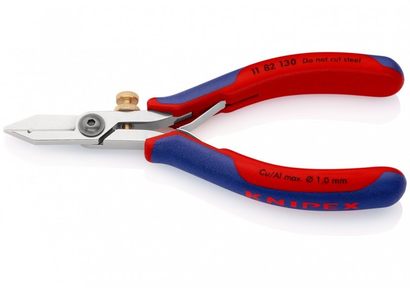 Pince à dénuder pour l'électronique 0,03 sup. 1mm2 - 140mm - Bi-matière - Tête polie - Knipex - 1182130