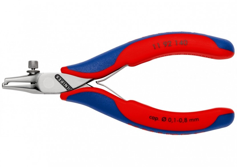 Pince à dénuder pour l'électronique 0,1 sup. 0,8mm2 140mm - Bi-matière - Polie miroir - Knipex - 1192140
