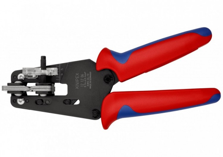 Pince à dénuder 4 couteaux de forme 0,14 à 6mm2 / AWG 26-10 - 195mm - Bi-matière - Knipex - 121206 2