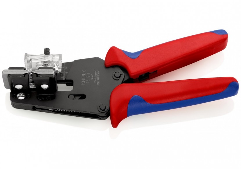 Pince à dénuder 4 couteaux de forme 1,5 à 6mm2 / AWG 15-10 - 195mm - Bi-matière - Knipex - 121211