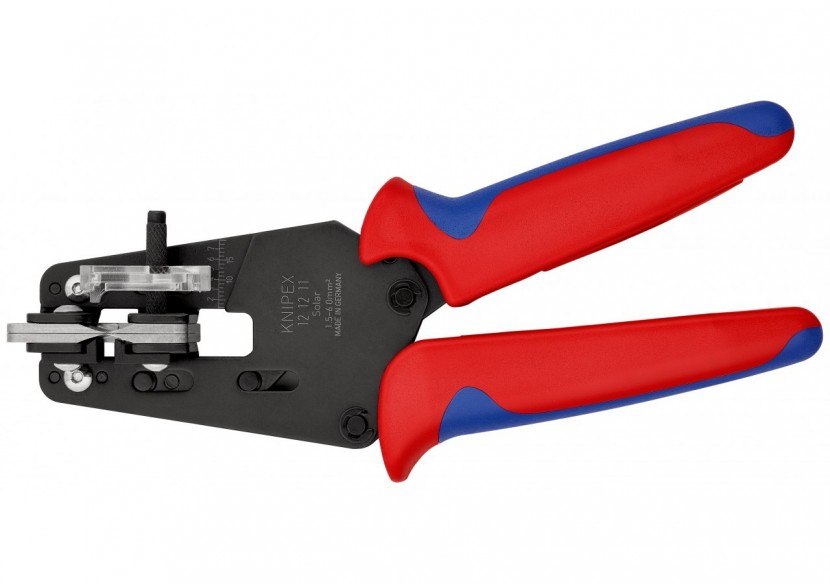 Pince à dénuder 4 couteaux de forme 1,5 à 6mm2 / AWG 15-10 - 195mm - Bi-matière - Knipex - 121211