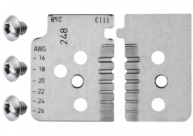 Jeu de lames pour pince à dénuder de précision avec couteaux de forme 12 12 14 - Knipex - 121914