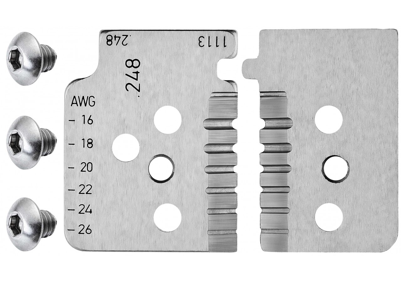 Jeu de lames pour pince à dénuder de précision avec couteaux de forme 12 12 14 - Knipex - 121914