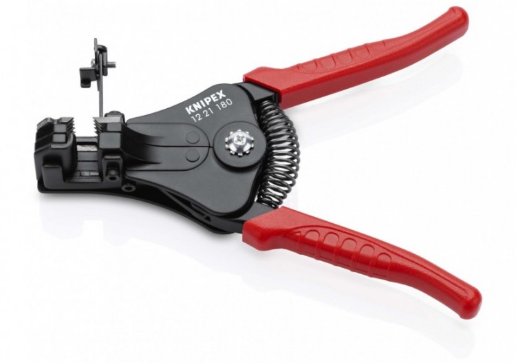 Pince à dénuder 2 couteaux de forme 0,5-0,75/1/1,5/2,5/4/6mm2 - 180mm - Noire - Knipex - 1221180