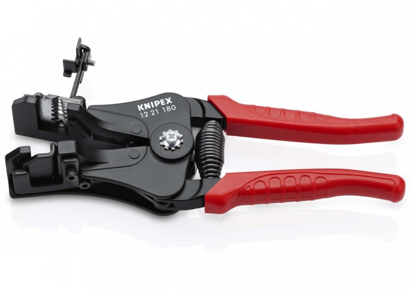 Pince à dénuder 2 couteaux de forme 0,5-0,75/1/1,5/2,5/4/6mm2 - 180mm - Noire - Knipex - 1221180