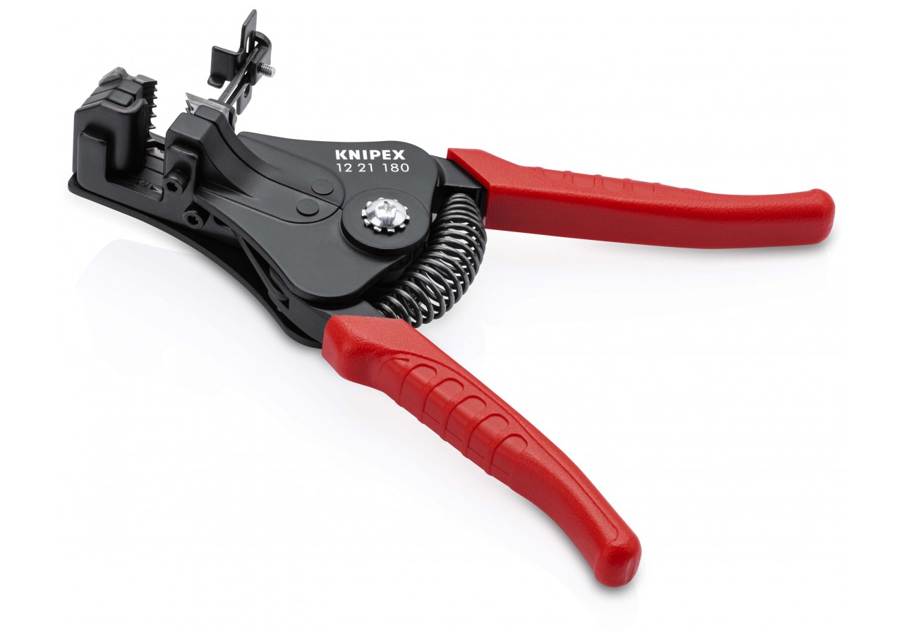 Pince à dénuder 2 couteaux de forme 0,5-0,75/1/1,5/2,5/4/6mm2 - 180mm - Noire - Knipex - 1221180