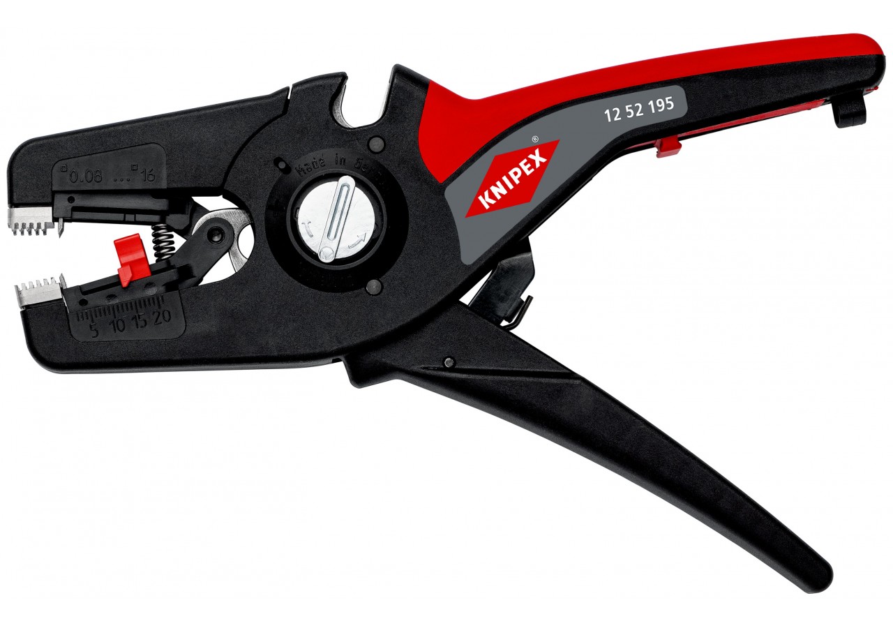Pince à dénuder automatique PréciStrip16 de 0,08 à 16mm2 - Fonction coupe-câble - Knipex - 1252195