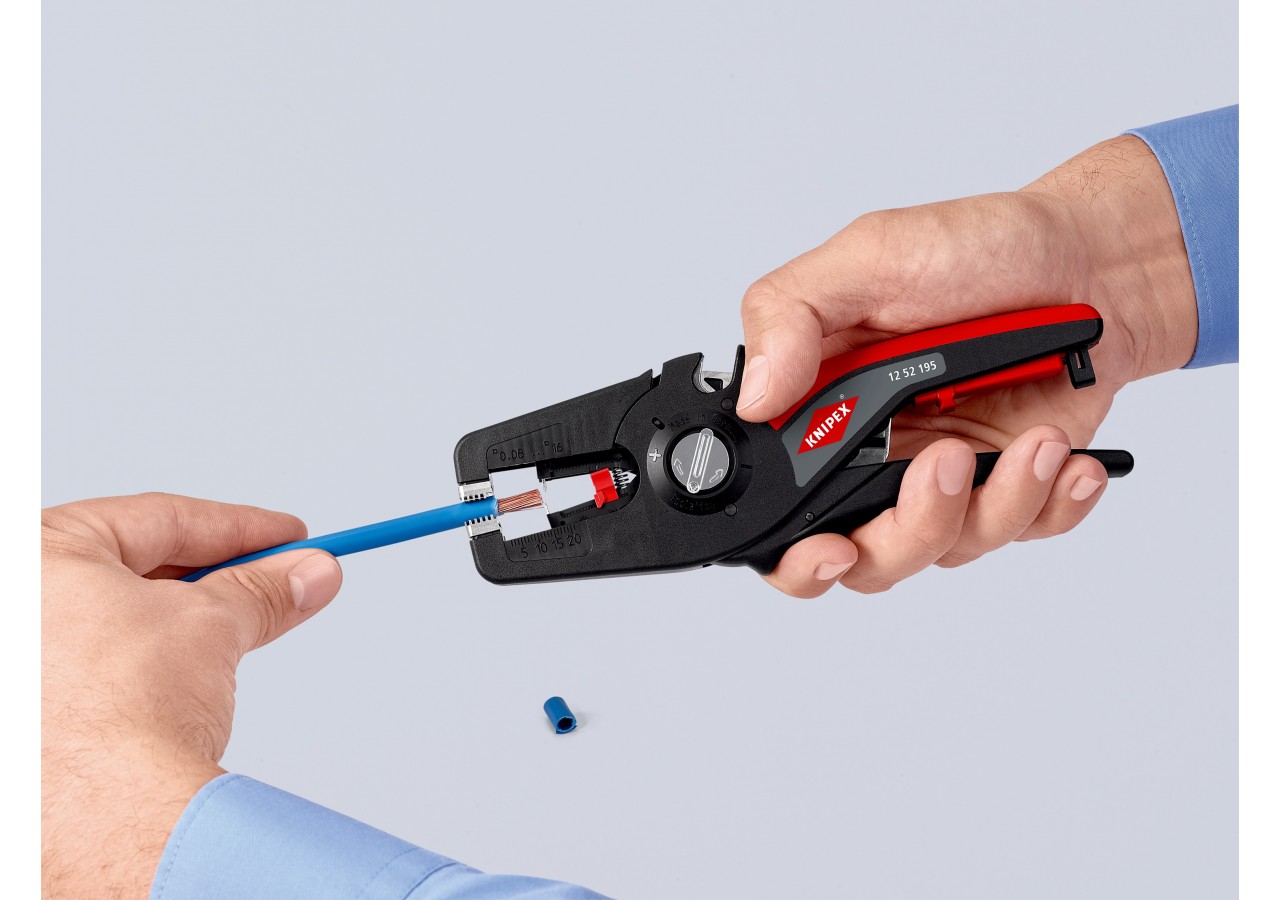 Pince à dénuder automatique PréciStrip16 de 0,08 à 16mm2 - Fonction coupe-câble - Knipex - 1252195