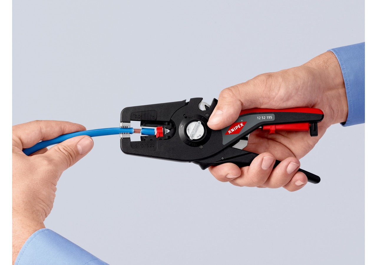 Pince à dénuder automatique PréciStrip16 de 0,08 à 16mm2 - Fonction coupe-câble - Knipex - 1252195