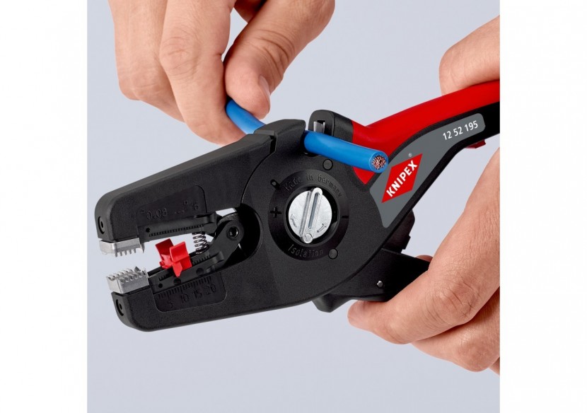 Pince à dénuder automatique PréciStrip16 de 0,08 à 16mm2 - Fonction coupe-câble - Knipex - 1252195