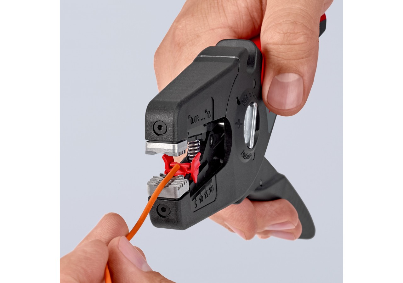 Pince à dénuder automatique PréciStrip16 de 0,08 à 16mm2 - Fonction coupe-câble - Knipex - 1252195