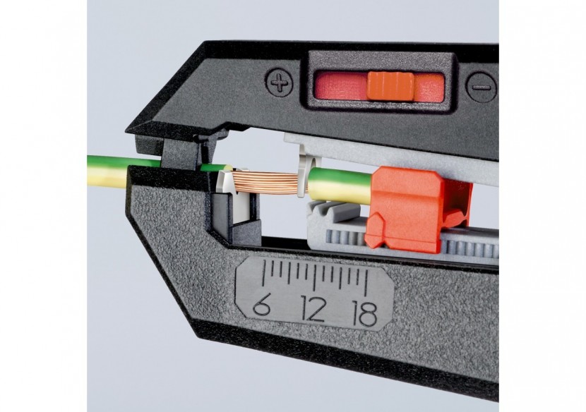 Pince à dénuder automatique de 0,2 à 6mm2 - 180mm - Boitier ABS - Forme pistolet - Knipex - 1262180