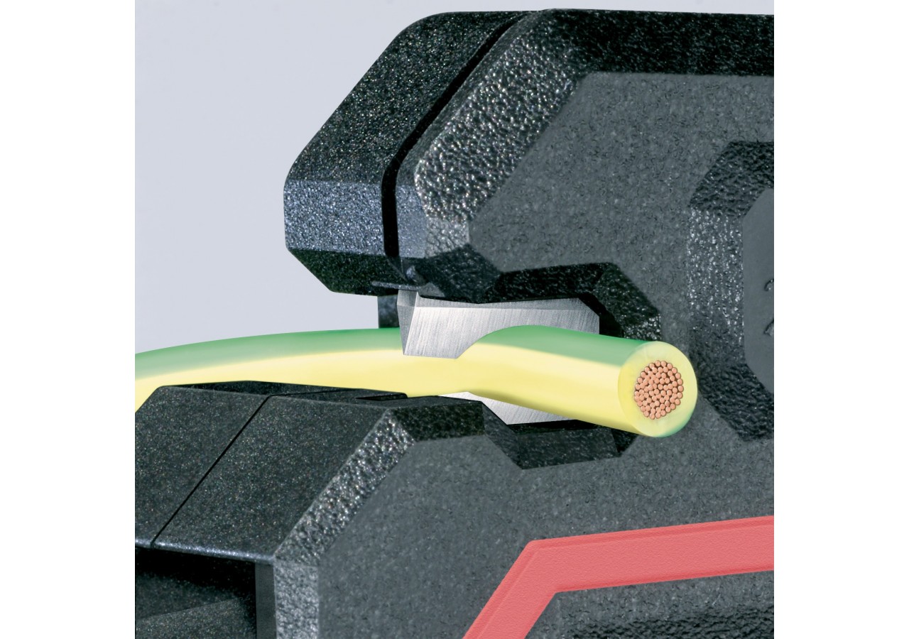 Pince à dénuder automatique de 0,2 à 6mm2 - 180mm - Boitier ABS - Forme pistolet - Knipex - 1262180